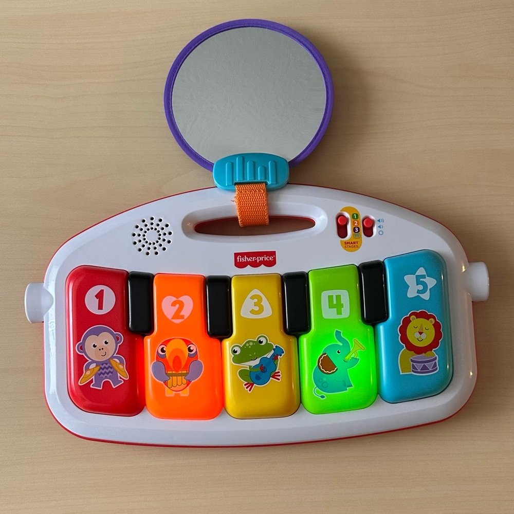 Fisher-Price baby piano baby Toy purple monkey
